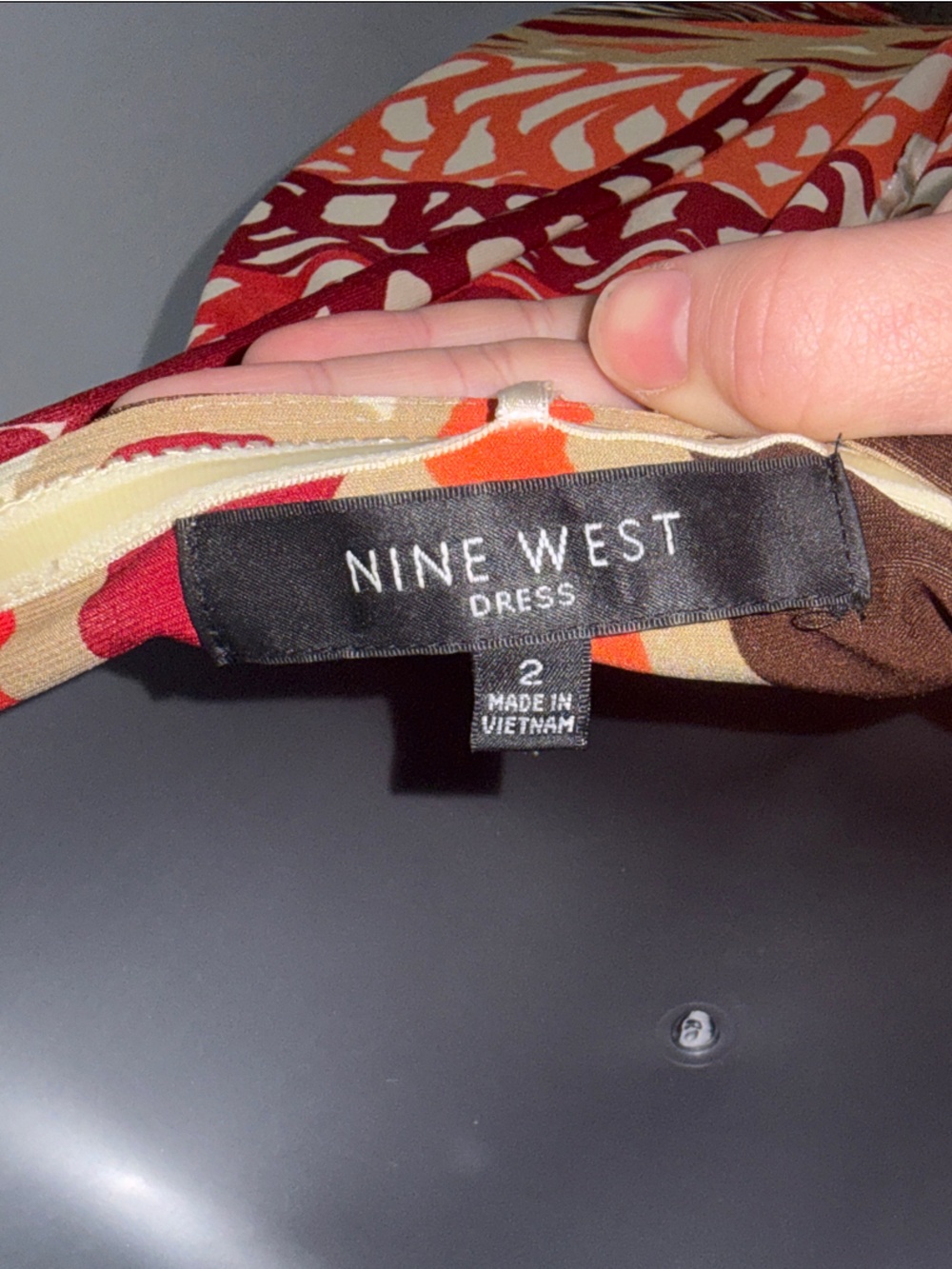 Nine West Strapless Halter Abstract Sundress Y2K - Picture 3 of 10